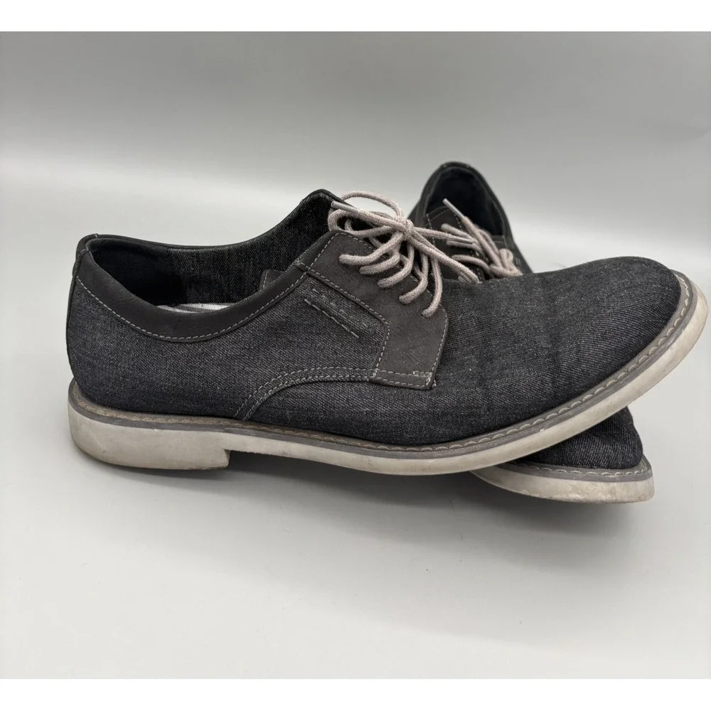 G.H. Bass & Co. Dark Gray Leather Shoes Men's Size 11.5 Sneakers Bass-Lloyd